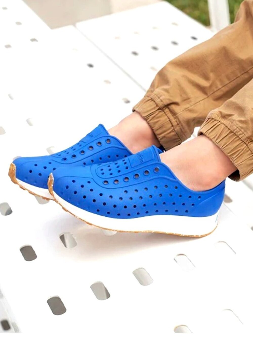 NWT Native Shoes Robbie Sugarlite Victoria Blue Slip-On Sneakers Size 5 Toddler
